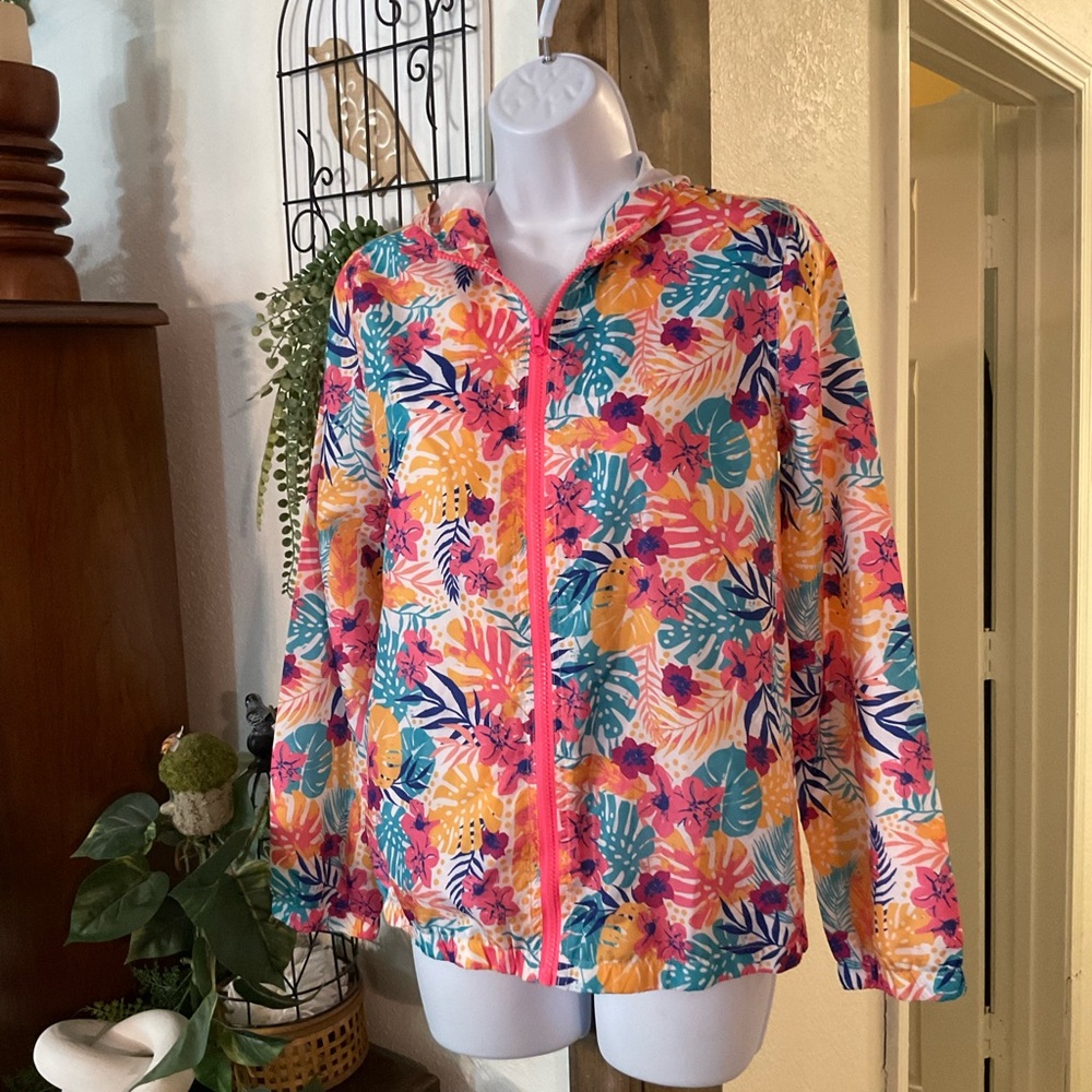 True Craft Multicolor Tropical Rain Jacket like new condition.